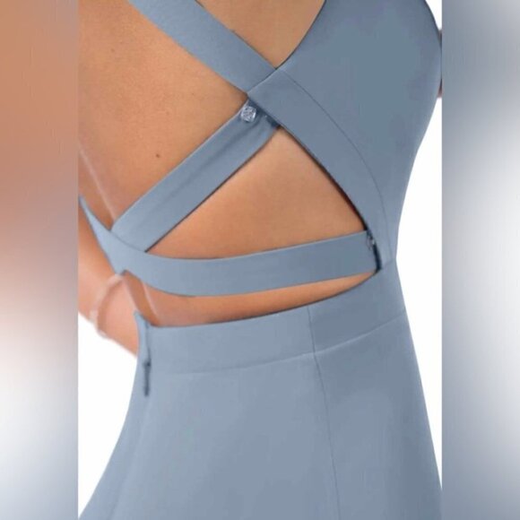 Azazie, Women's Clarice A-Line High Neck Chiffon Floor-Length Dress. Size: A2. - Picture 10 of 11